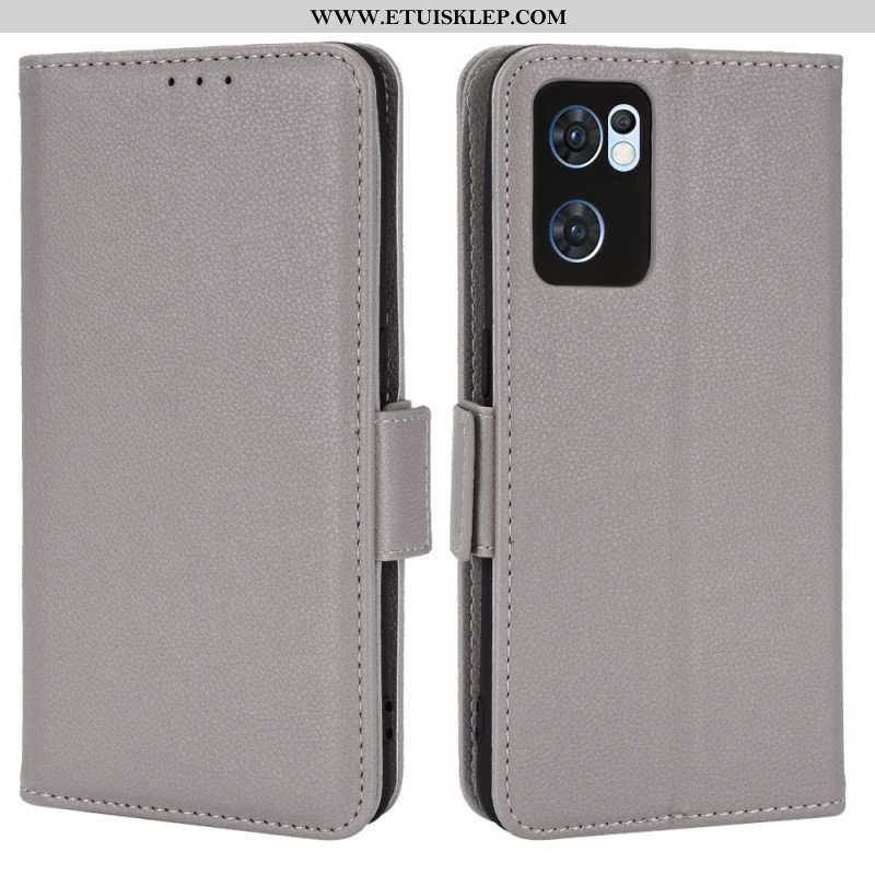 Skórzany Futerał do Oppo Find X5 Lite Etui Folio Flap Double Nowe Kolory